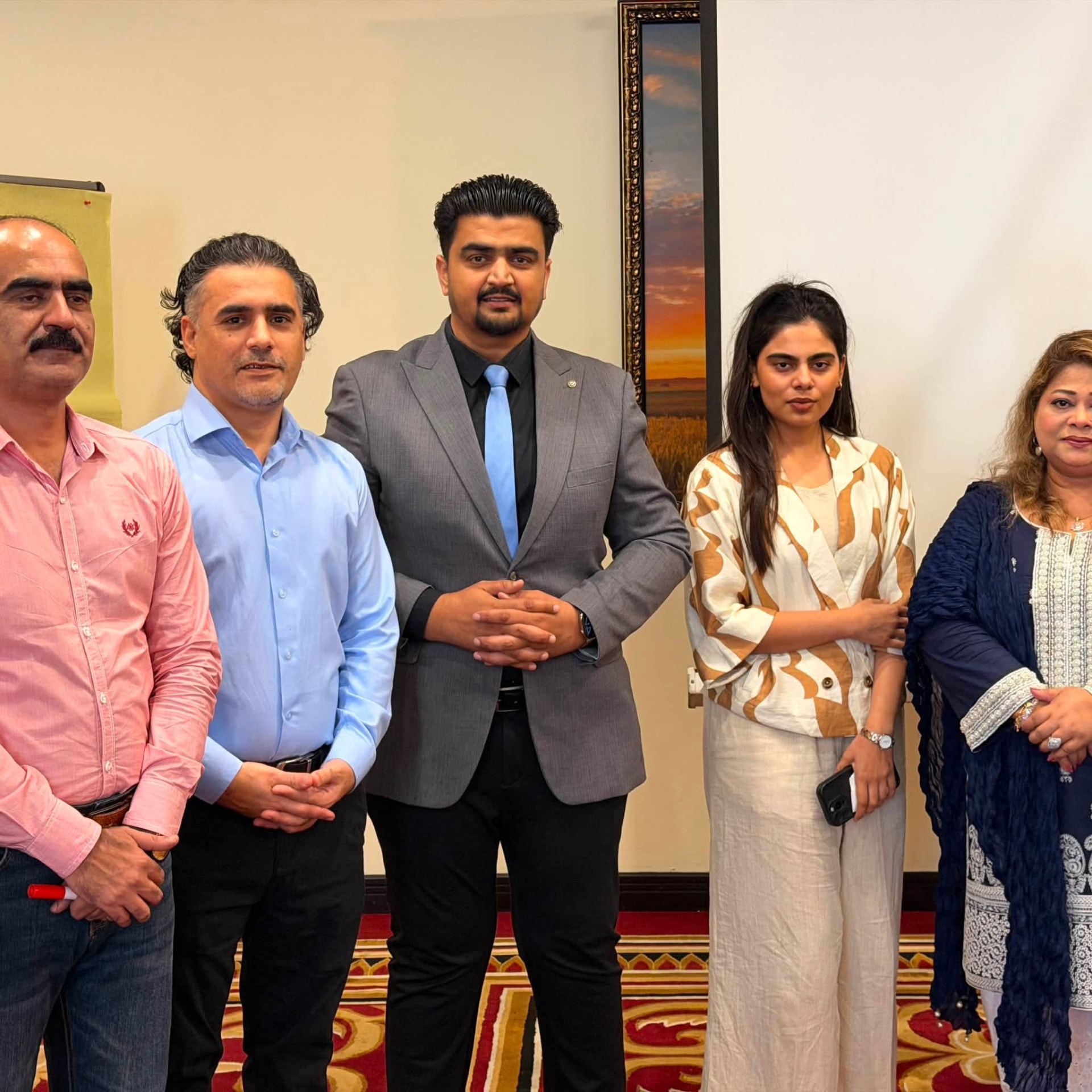 Group photograph of the company CEO with fellow POEPA members and EU training participants in Islamabad